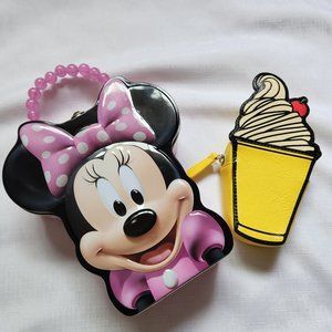 Disney 3D Mickey Mouse Iron Box + Disney Parks Coin Bag for One Price